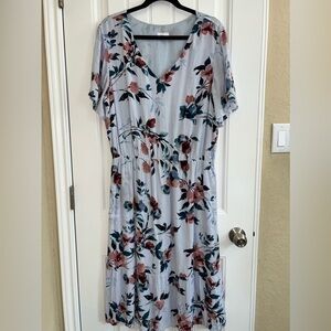 New J.Jill Floral Blue Dress